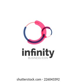 Loop, infinity business icon, logo abstract design