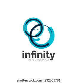 Loop, infinity business icon, logo abstract design