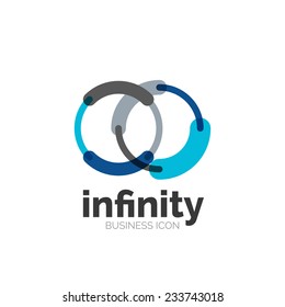 Loop, unendliches Geschäftssymbol, abstraktes Logo