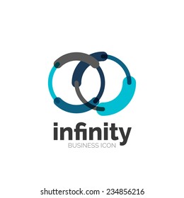Loop, infinity business icon, logo abstract design