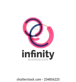 Bucle, icono de negocios infinito, diseño abstracto de logotipo