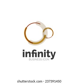 Loop, infinity business icon, logo abstract design