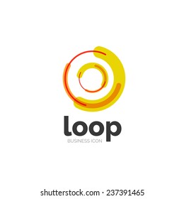 Loop, infinity business icon, logo abstract design