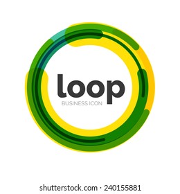 Loop, infinity business icon, logo abstract design