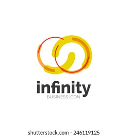 Loop, unendliches Geschäftssymbol, abstraktes Logo