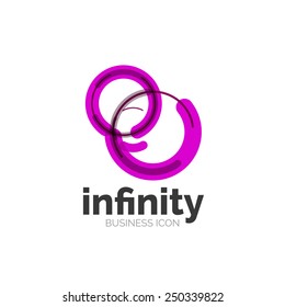 Loop, infinity business icon, logo abstract design