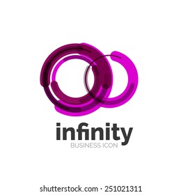 Loop, infinity business icon, logo abstract design