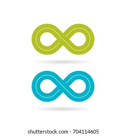 Loop infinity vector symbol isolated on white background