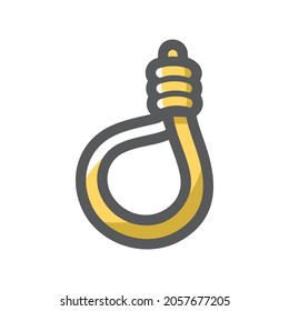 Loop justice rope Vector icon Cartoon illustration