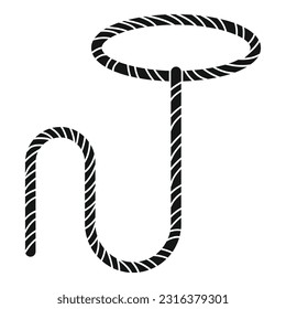 Loop lasso icon simple vector. Circle knot. Rodeo cord