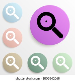 loop magnifier badge color set. Simple glyph, flat vector of web icons for ui and ux, website or mobile application