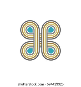 Loop Ornament Lines Logo Template Illustration Design. Vector EPS 10.