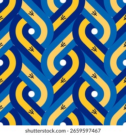 loop pattern of barbados flag. stripes background for decoration. vector illustration