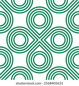 loop pattern of nigeria flag. circle background. vector illustration