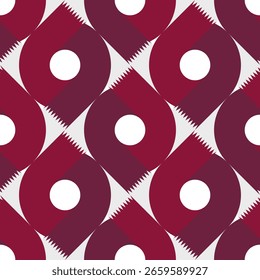 loop pattern of qatar flag. stripes background for decoration. vector illustration