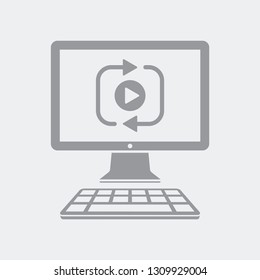 Loop play media on computer