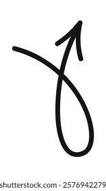 Loop shaped arrow doodle symbol