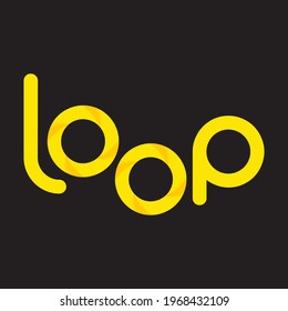 Loop vector logo with infinity symbol on white background