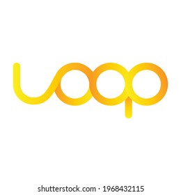 Loop Vector Logo With Infinity Symbol On White Background