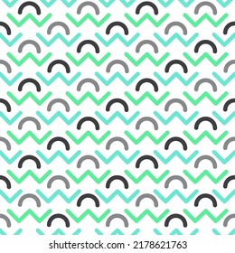 Loop and Zigzag Texture Vector Seamless Pattern