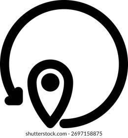 Ícone de Loopback, Endereço, Contorno do Local