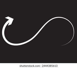 looping arrow icon from arrows collection. Thin linear looping arrow, loop, circular outline icon isolated on white background. Line vector looping arrow sign, symbol for web and mobile