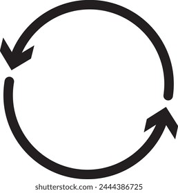 looping arrow icon from arrows collection. Thin linear looping arrow, loop, circular outline icon isolated on white background. Line vector looping arrow sign, symbol for web and mobile