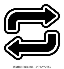 Vector Ilustración de icono de flecha de bucle