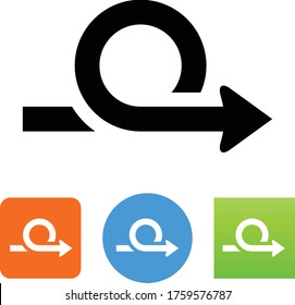 Looping Circular Arrow Vector Icon