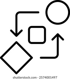 Looping Line Vector Icon Design