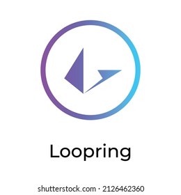 Icono de token de criptodivisa. símbolo (token) de LRC. Icono de vector criptodivisa. Ilustración de vector plano - Vector