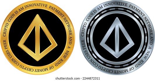 loopring-lrc coin vector illustrations. 3d illustration. vector coins.