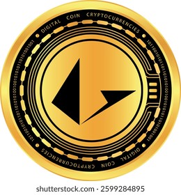 loopring-lrc cryptocurrency drawings on abstract background. 3d illustrations.