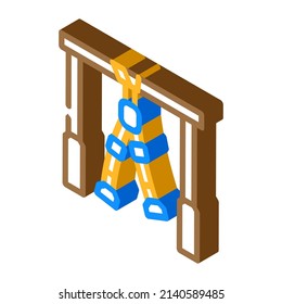 loops trx sport equipment isometric icon vector. loops trx sport equipment sign. isolated symbol illustration