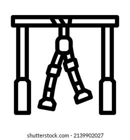 loops trx sport equipment line icon vector. loops trx sport equipment sign. isolated contour symbol black illustration