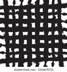 Loose abstract pattern, marker lines based modern texture with raw edged stripes in monochrome