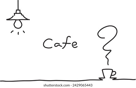 Loose borders with coffee illustrations