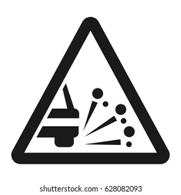 Loose Chippings And Gravel Line Icon, Traffic And Road Sign, Vector Graphics, A Solid Pattern On A White Background, Eps 10