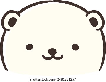 Un oso suelto y lindo dibujado a mano. Perfecto para crear una impresión áspera y elegante. Ilustración vectorial.