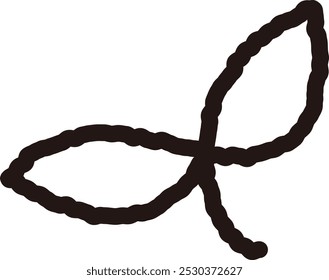 A loose and cute hand-drawn illustration of a natural image. A rough and stylish impression. Vector illustration.
