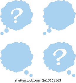 A loose and cute speech bubble illustration. A rough and stylish impression. Vector illustration.