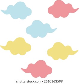 A loose and cute speech bubble illustration. A rough and stylish impression. Vector illustration.