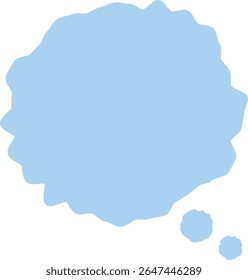 Una ilustración de burbuja de discurso suelta y linda. Una impresión áspera y elegante. Ilustración vectorial.