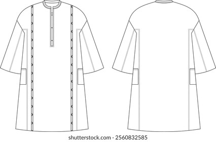 loose fit dropped shoulder kurta