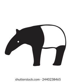 Loose hand-drawn icon illustration of a tapir