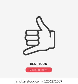 Loose icon vector, Shaka symbol. Linear style sign for mobile concept and web design. Loose  symbol logo illustration. vector graphics - Vector.