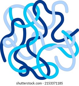 Loose interlaced knot, vector design 