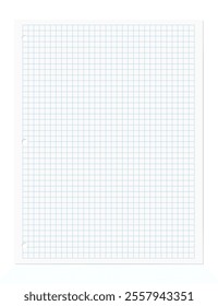 loose leaf paper, grid paper, filler paper , three-hole punched