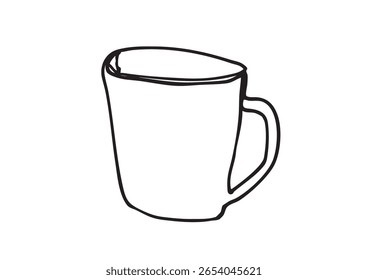 Loose Line Art Coffee Cup Illustration