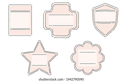 Loose line art, handwritten style frame set